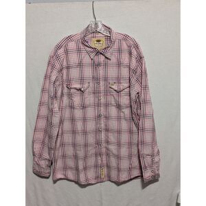 Larry Mahan Cowboy Collection Plaid Pearl Snap Button Up Shirt Men's Size 2Xl